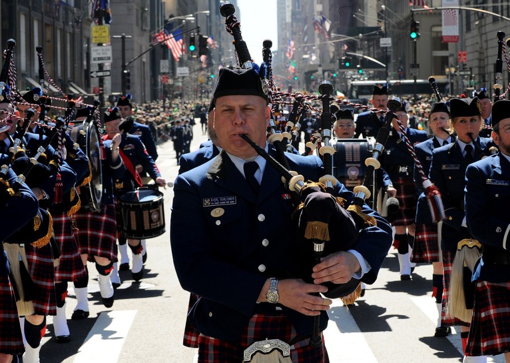 Bagpipers in NYC parade