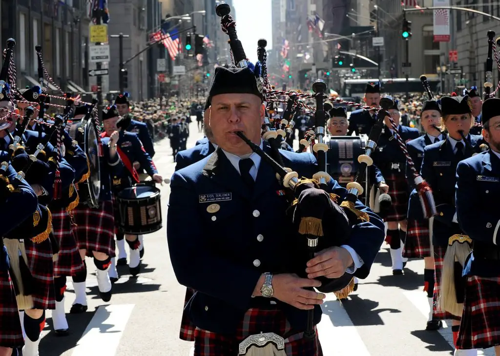 Bagpipers in NYC parade