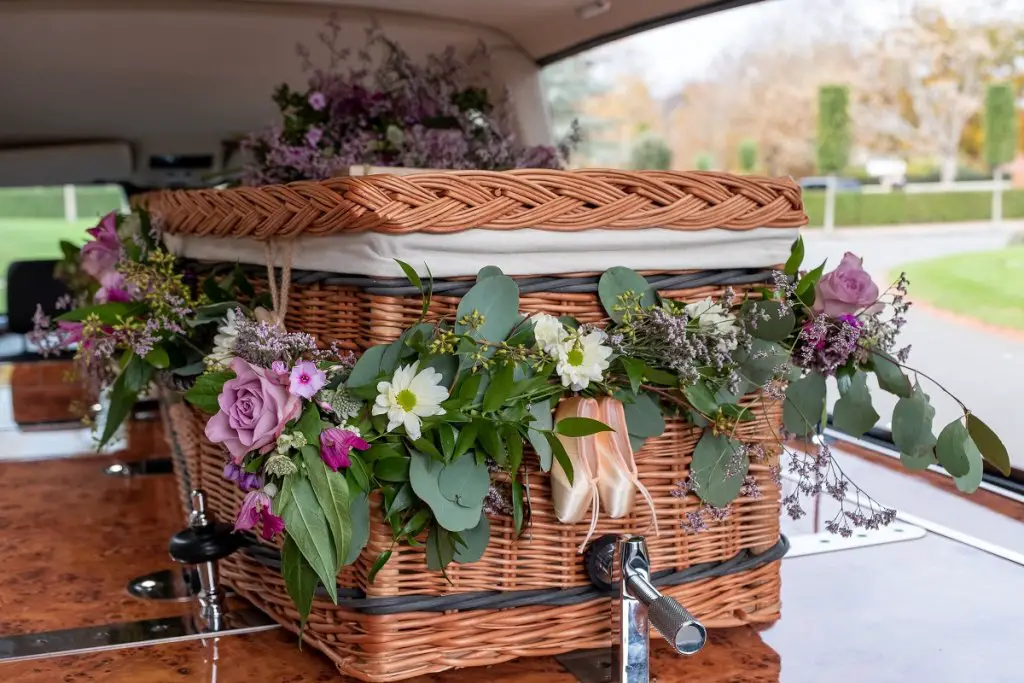 rattan casket for green burial