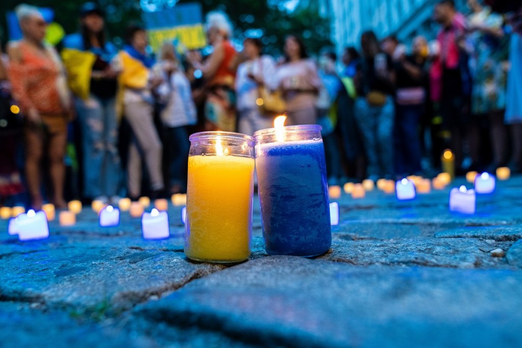 Candlelight vigli for Ukraine
