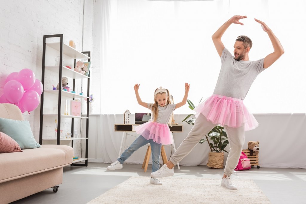 Dancing dad & daughter