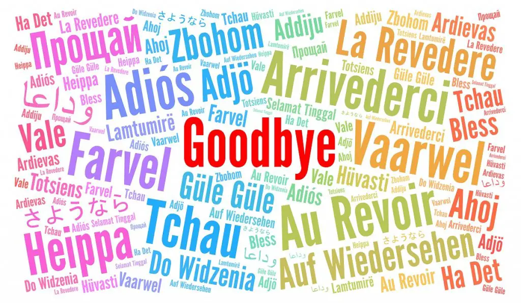 How to say goodbye