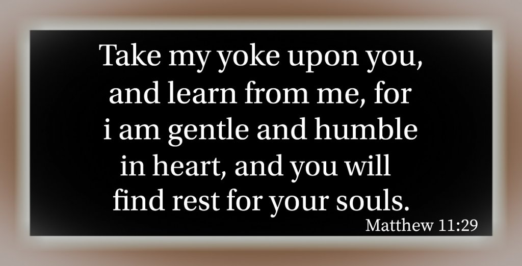 Take my yoke upon you