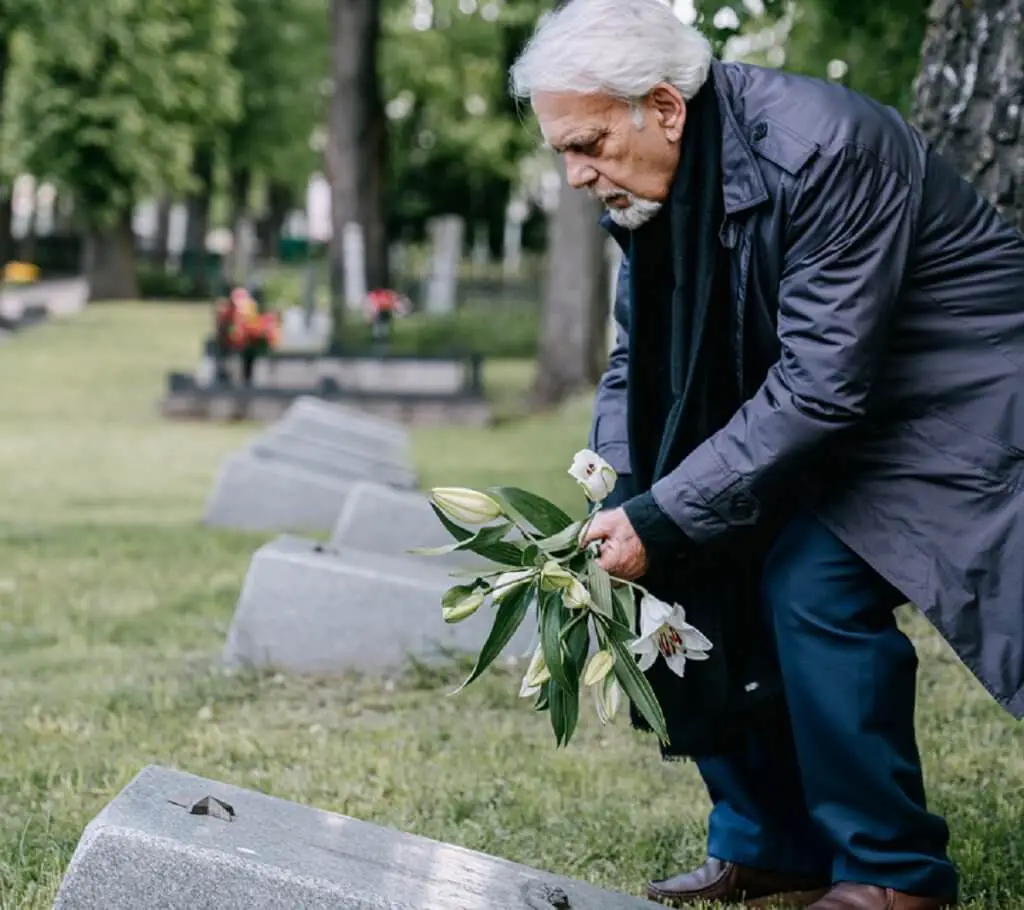 Visiting the gravesite