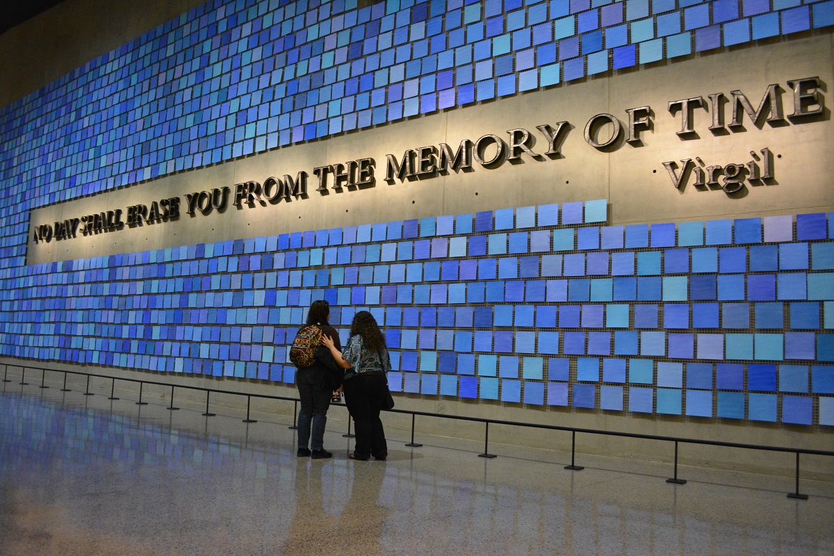 9 11 Memorial with Virgil quote shutterstock 193592582