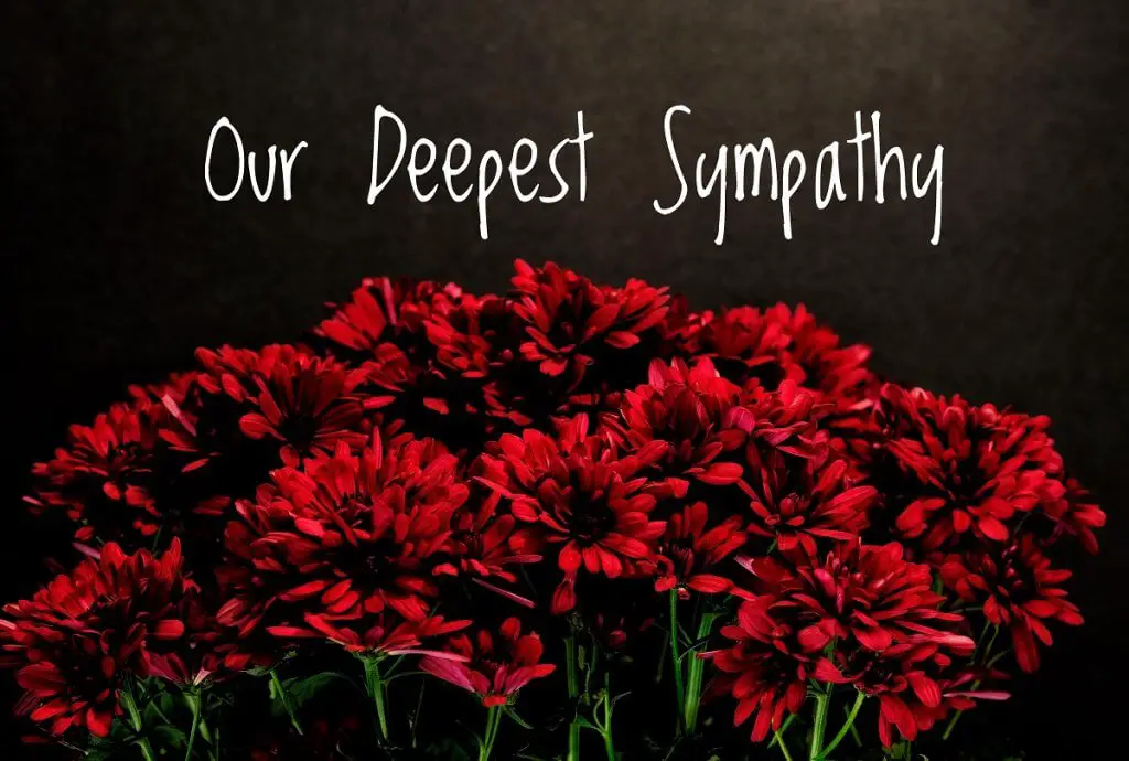 Deepest sympathy